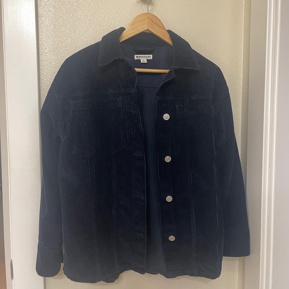 Whistles Denim Jacket in Navy - Picture 1 of 6